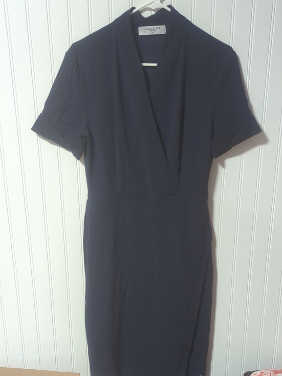 MM Lafleur Dresses & Skirts - MM.LaFleur Navy Blue Short-Sleeve Wrap Dress